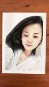 《鑫義手繪》各種照片人物彩鉛手繪
