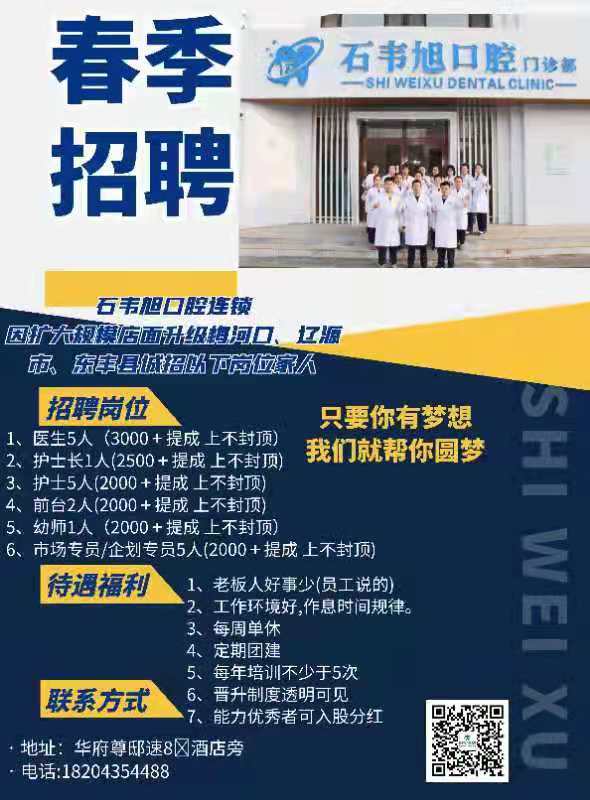 石韋旭口腔連鎖，招賢納仕